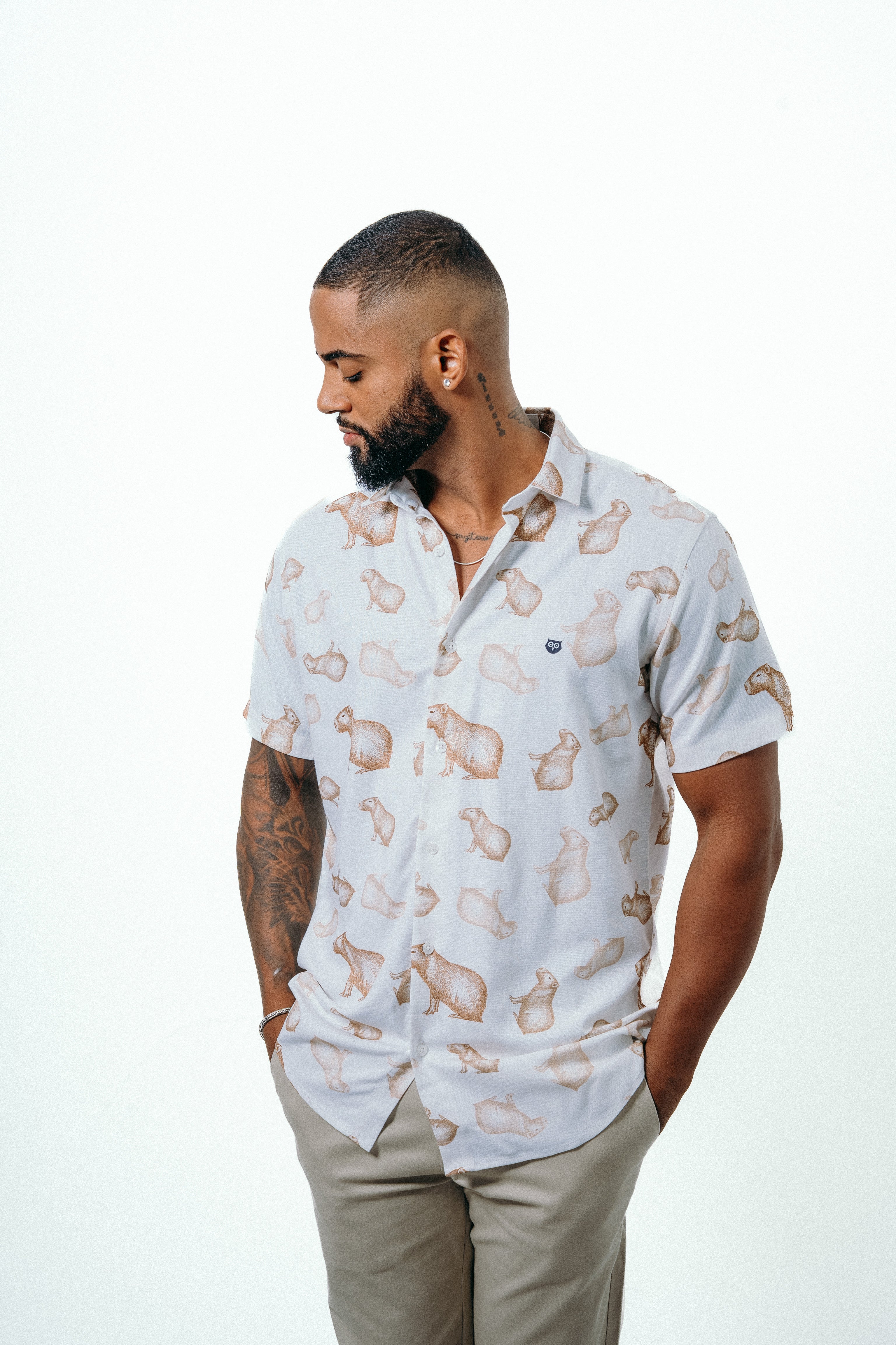 CAMISA CAPIVARAS EM LINHO
