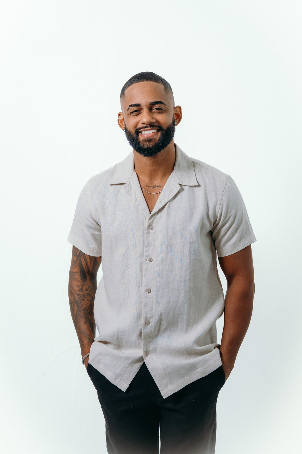 CAMISA MASCULINA HAVANA EM LINHO
