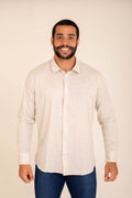 CAMISA MANGA LONGA EM ALGODÃO E LINHO
