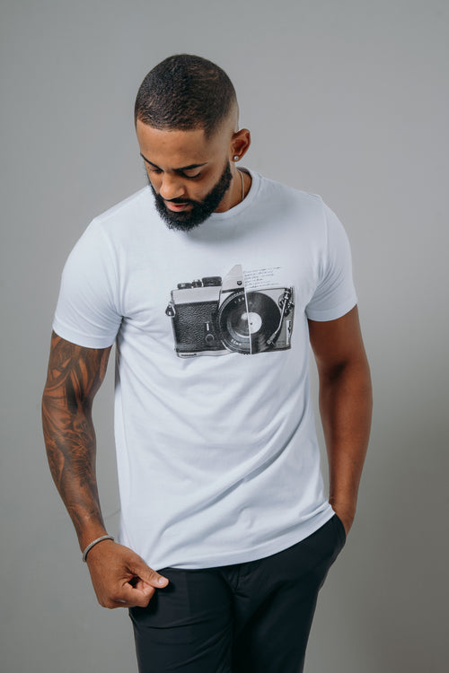 T-SHIRT MASCULINA MAQUINA FOTOGRÁFICA