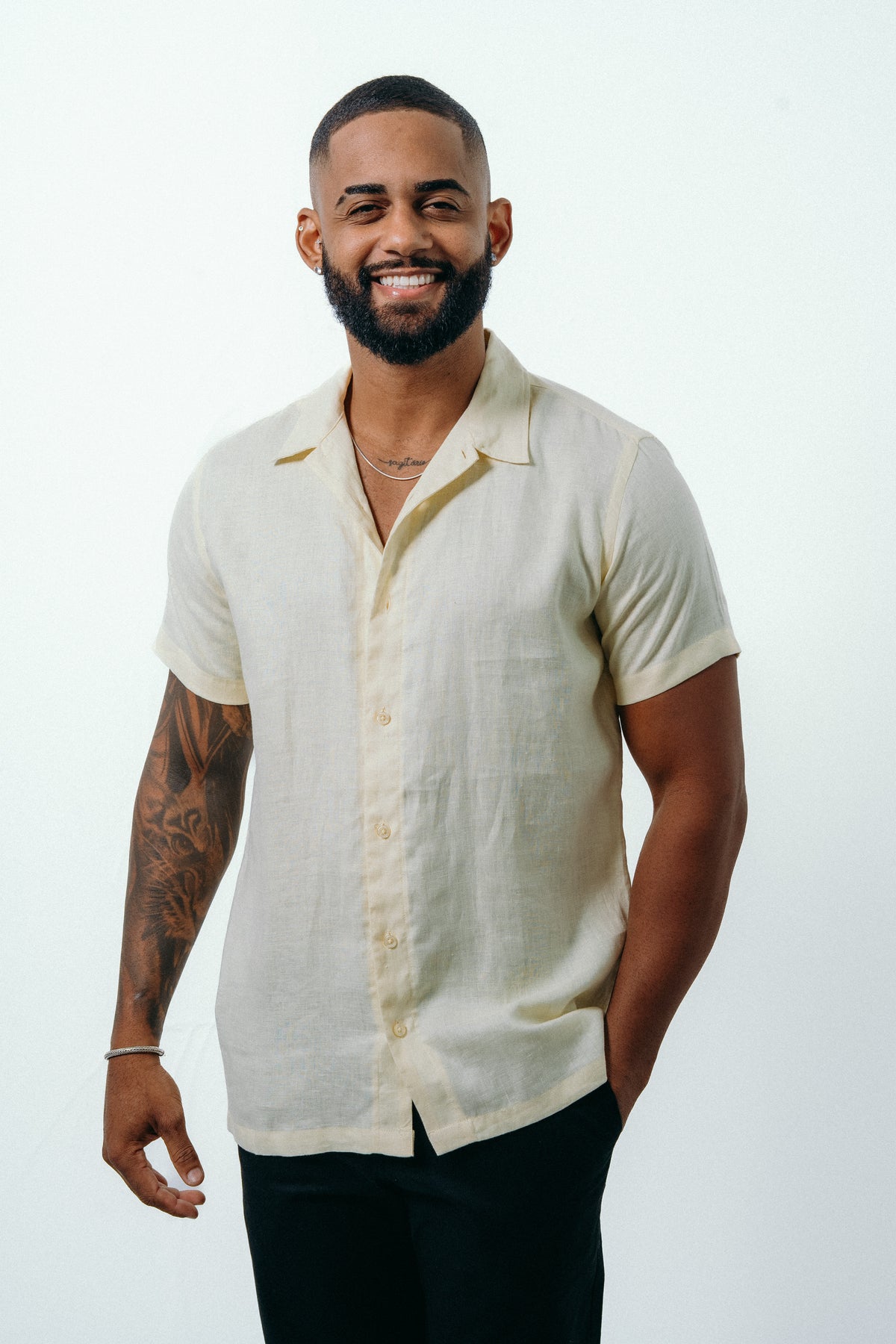 CAMISA MASCULINA HAVANA EM LINHO