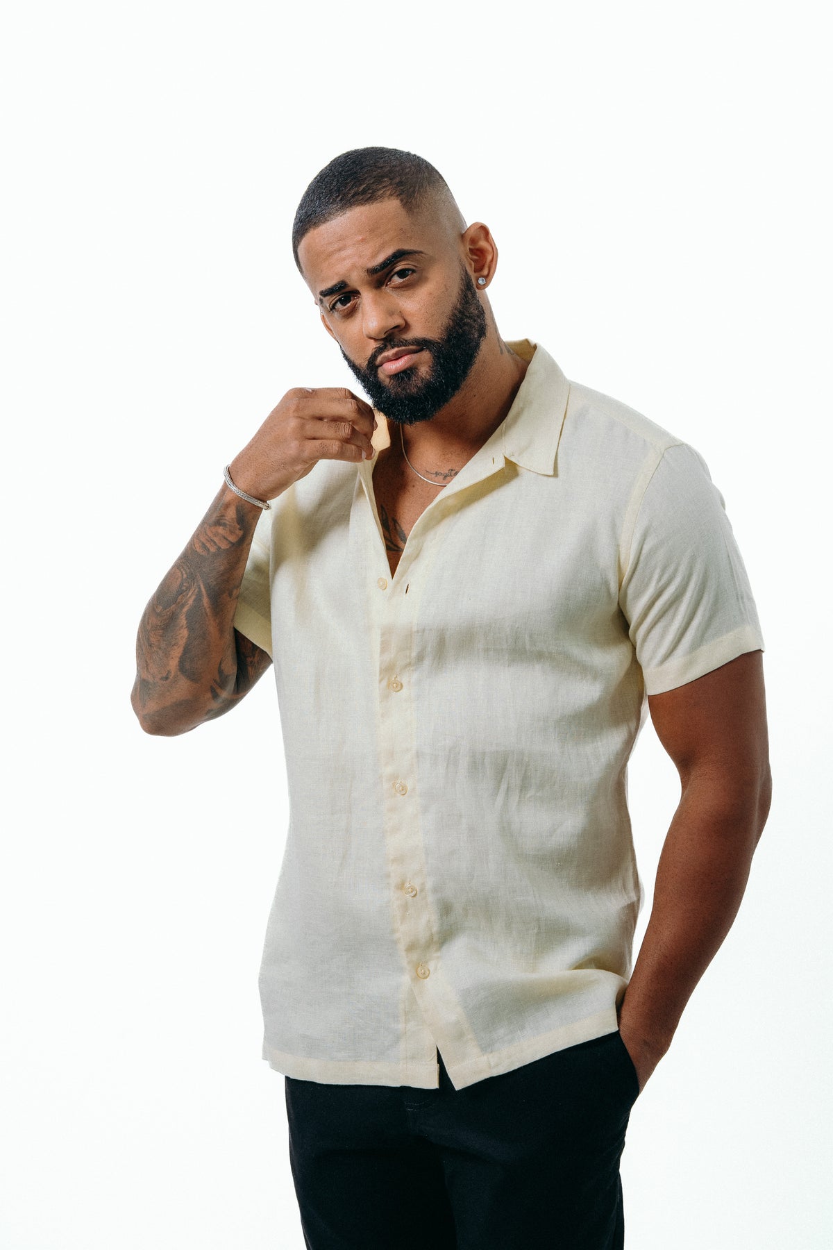 CAMISA MASCULINA HAVANA EM LINHO