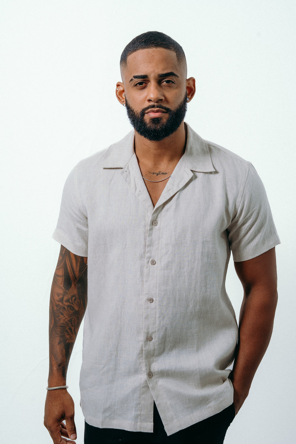 CAMISA MASCULINA HAVANA EM LINHO