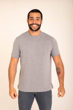T-SHIRT MASCULINA MOLETINHO MESCLA
