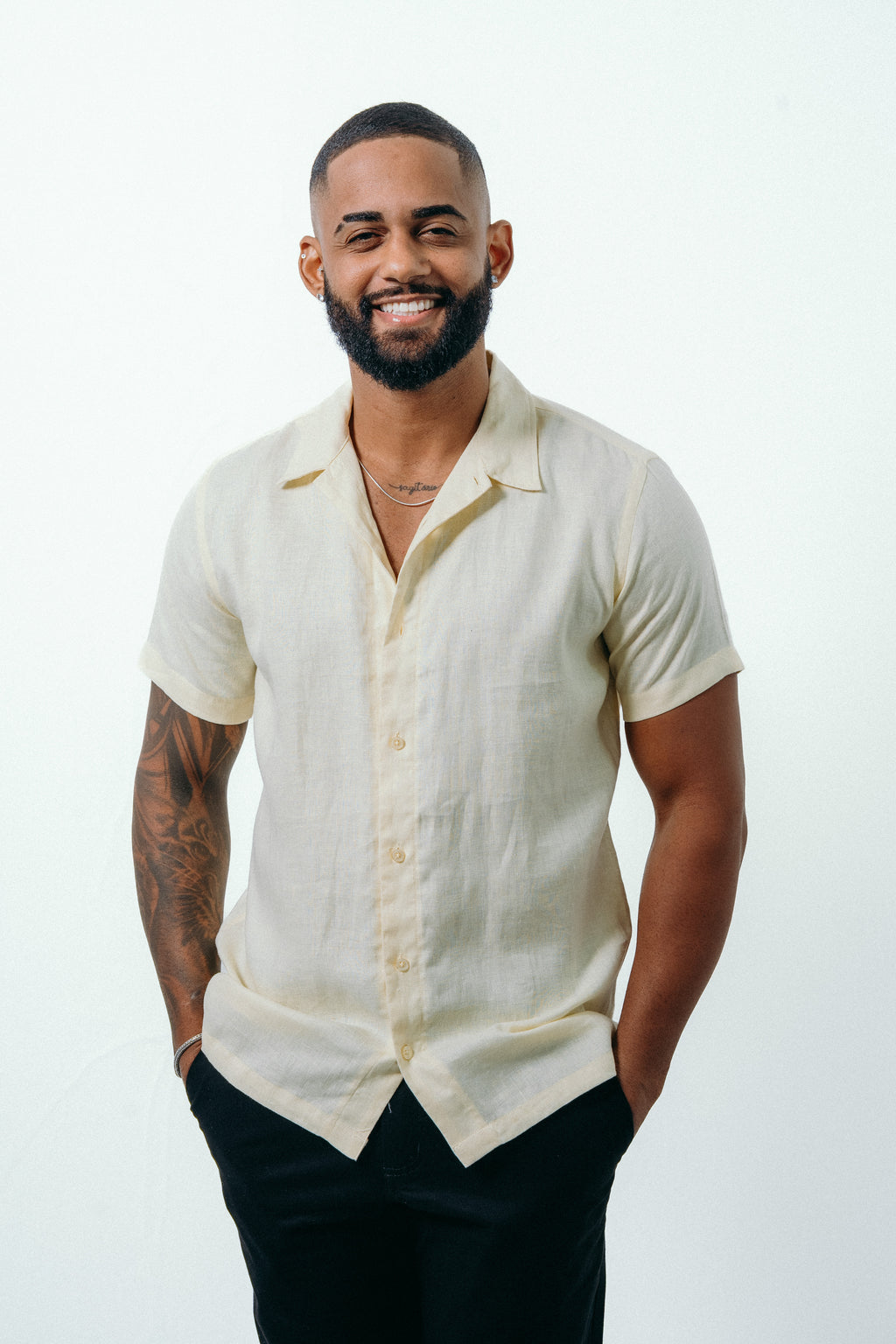 CAMISA MASCULINA HAVANA EM LINHO
