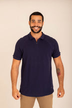 POLO RAGLAN TEXTURIZADA