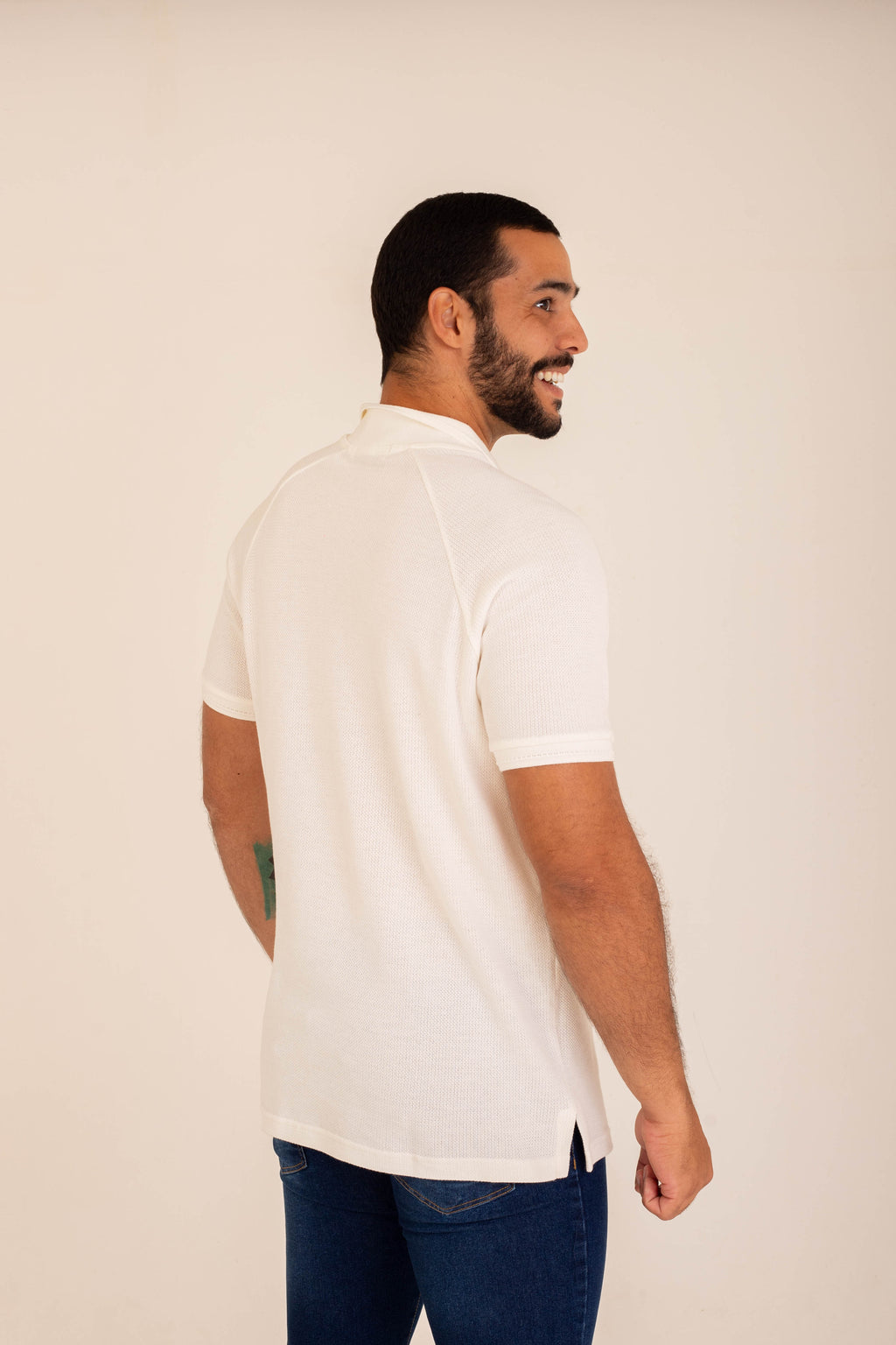 POLO RAGLAN TEXTURIZADA